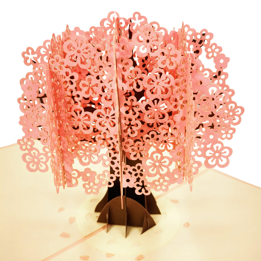 Large Cherry Blossom Tree 3D Pop Up Card UK