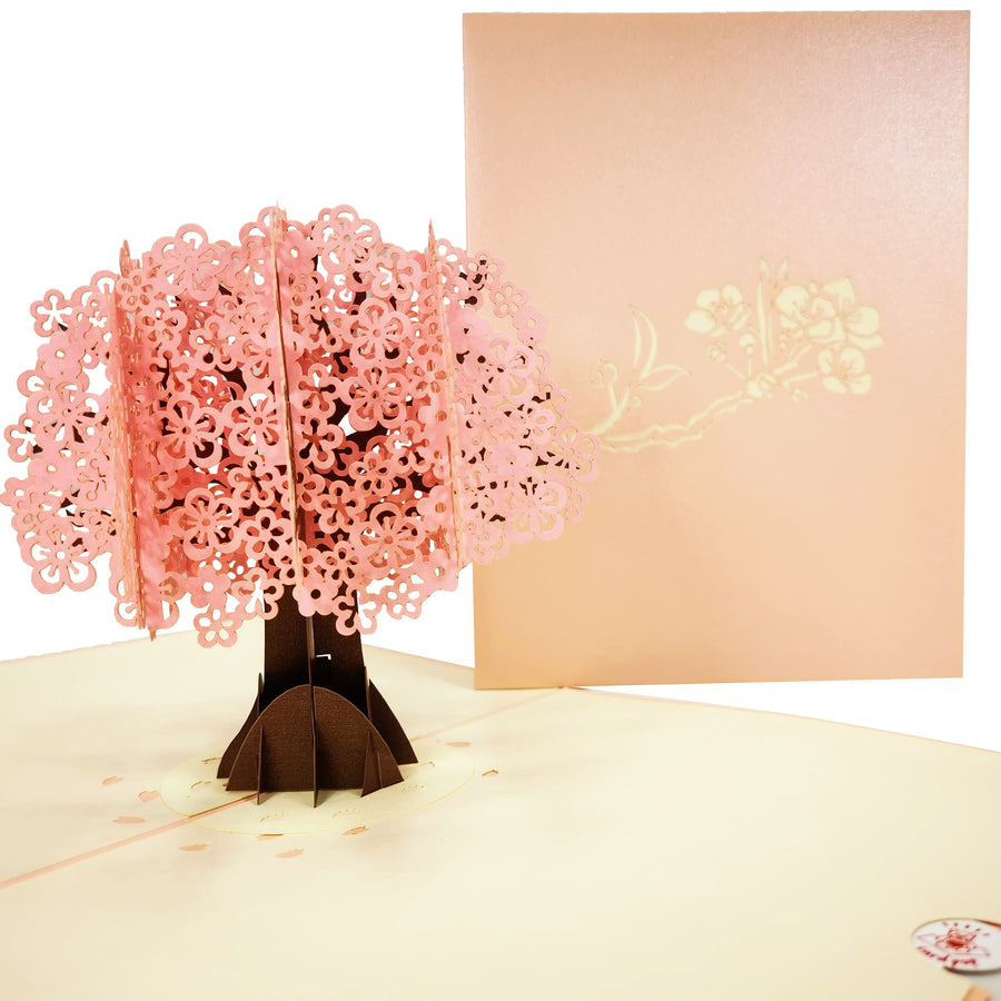 Large Cherry Blossom Tree 3D Pop Up Card UK