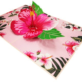 Hibiscus Bloom 3D Pop Up Card UK