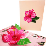 Hibiscus Bloom 3D Pop Up Card UK