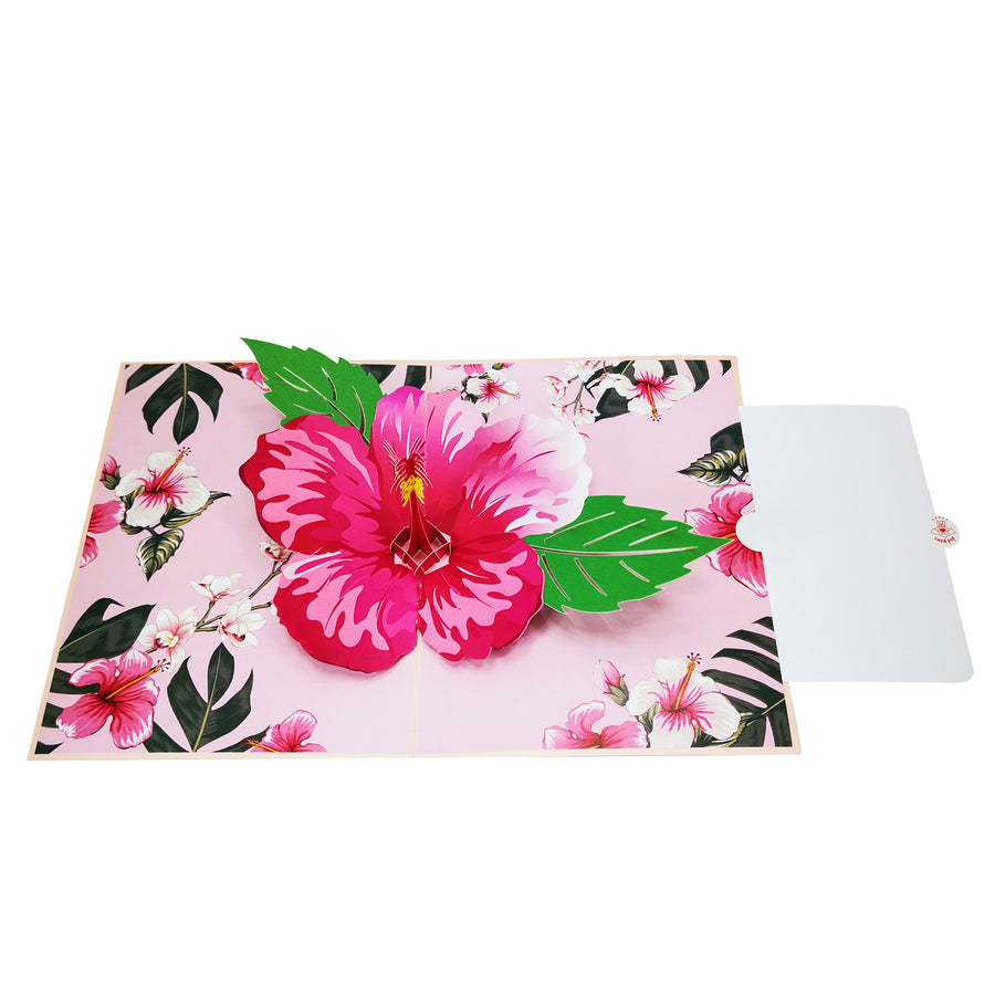 Hibiscus Bloom 3D Pop Up Card UK