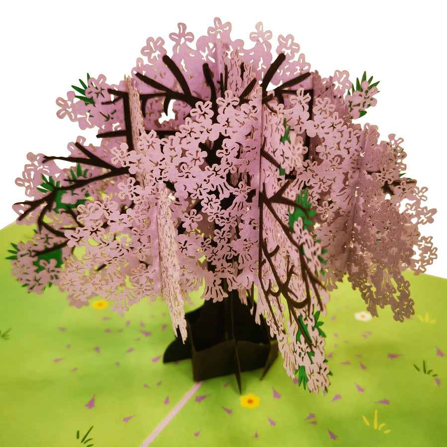 Pastel Jacaranda Tree 3D Pop Up Card UK