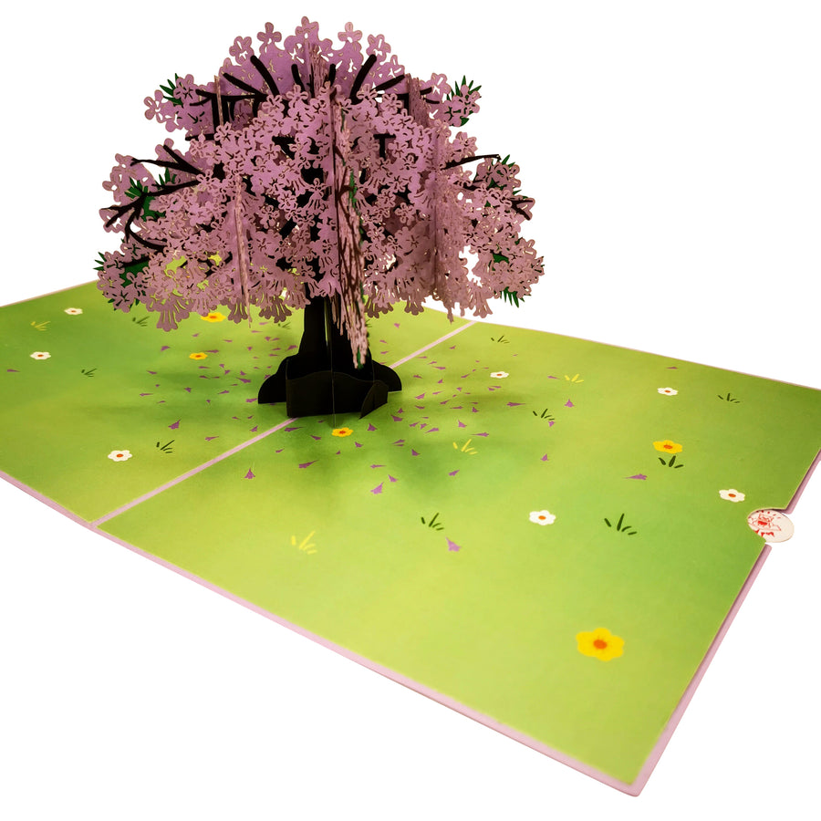 Pastel Jacaranda Tree 3D Pop Up Card UK