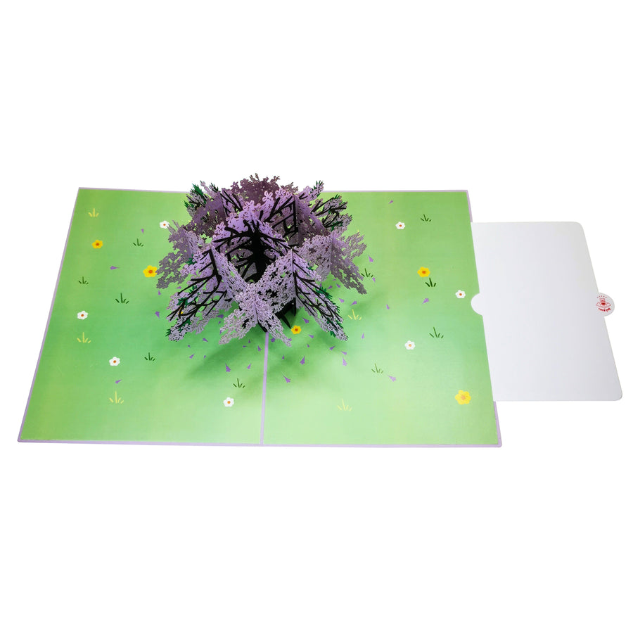 Pastel Jacaranda Tree 3D Pop Up Card UK