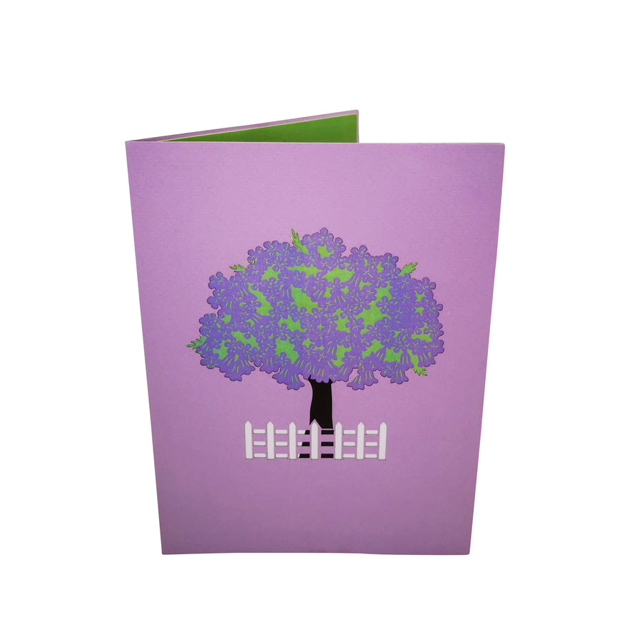Pastel Jacaranda Tree 3D Pop Up Card UK