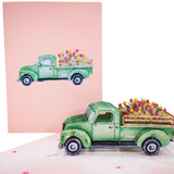 Tulip Flower Truck 3D Pop Up Card UK