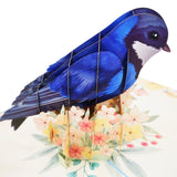 Bluebirds & Spring Flowers 3D Pop Up Card UK