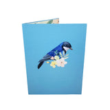 Bluebirds & Spring Flowers 3D Pop Up Card UK
