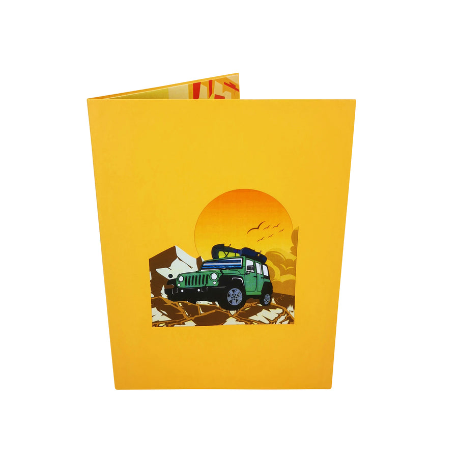 4x4 Off Road Adventure Car Pop-Up Card