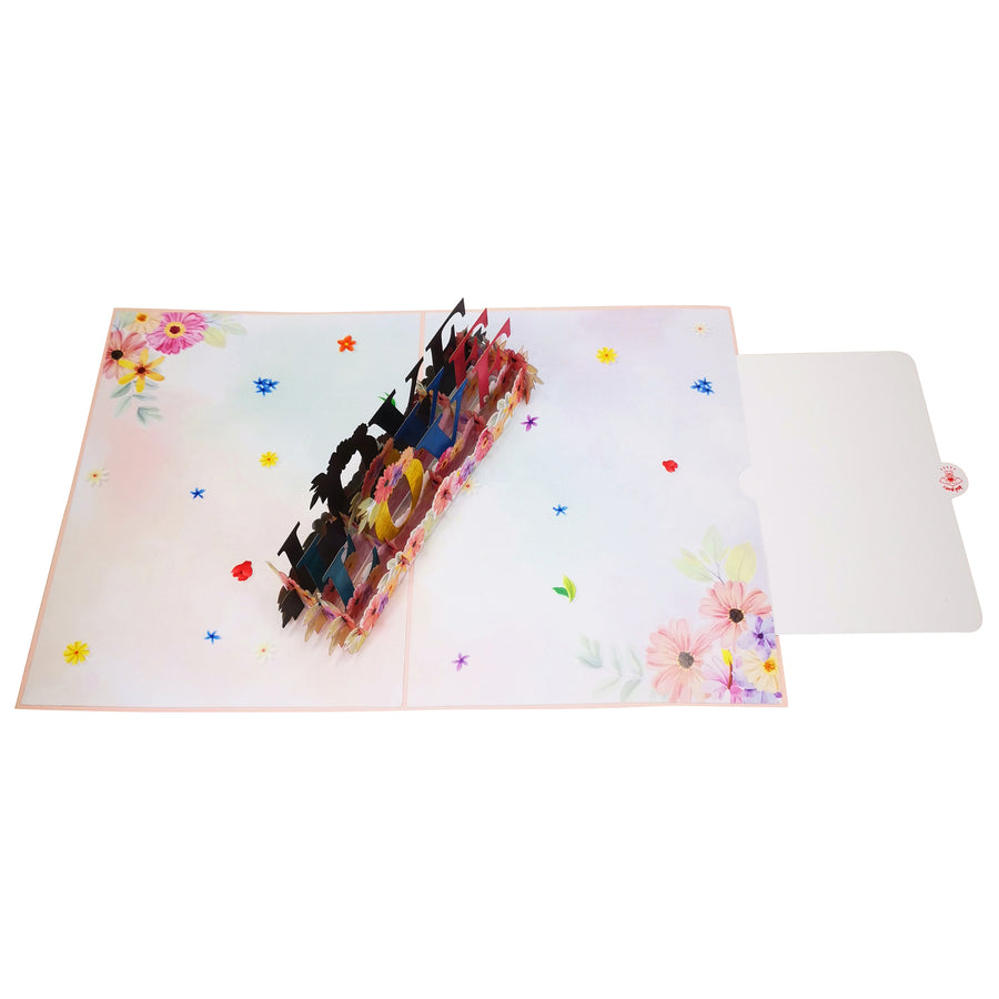 "Love" 3D Pop Up Card UK