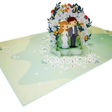 Wedding Flower Arch 3D Pop Up Card UK