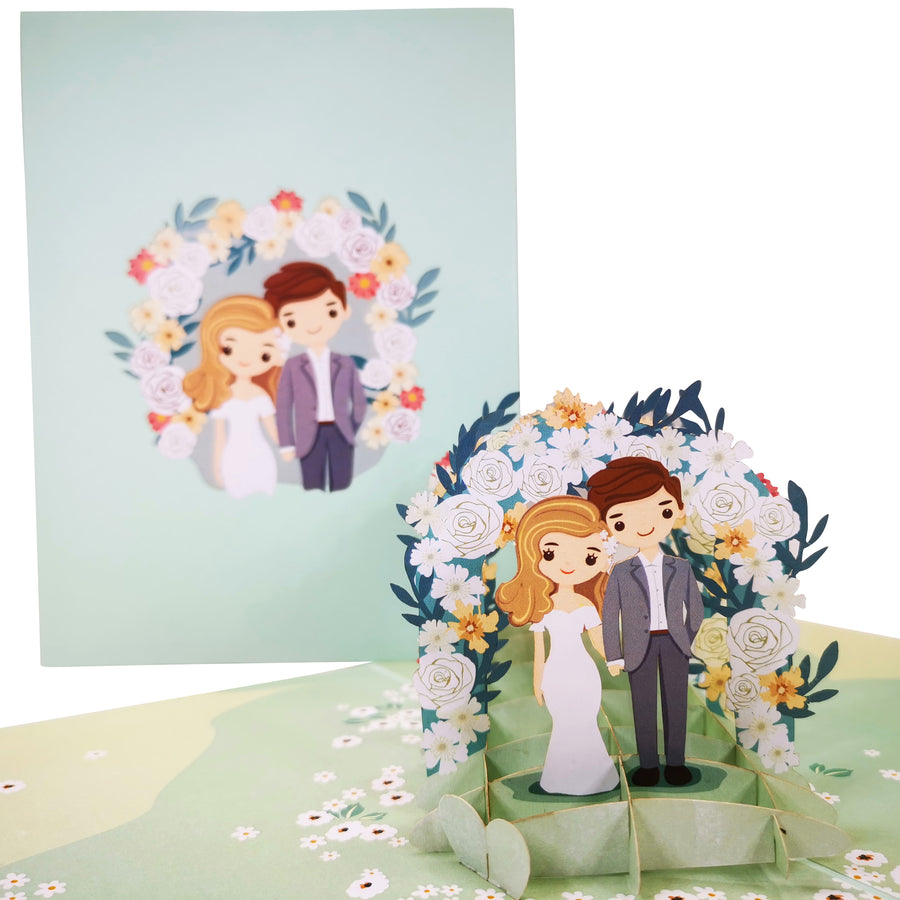 Wedding Flower Arch 3D Pop Up Card UK