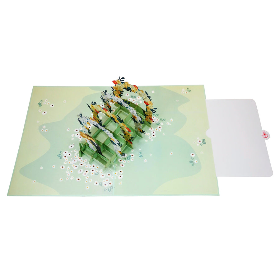 Wedding Flower Arch 3D Pop Up Card UK