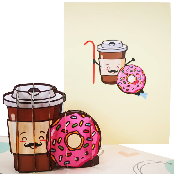 Coffee & Donuts Pop-Up Card