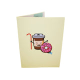 Coffee & Donuts 3D Pop Up Card UK