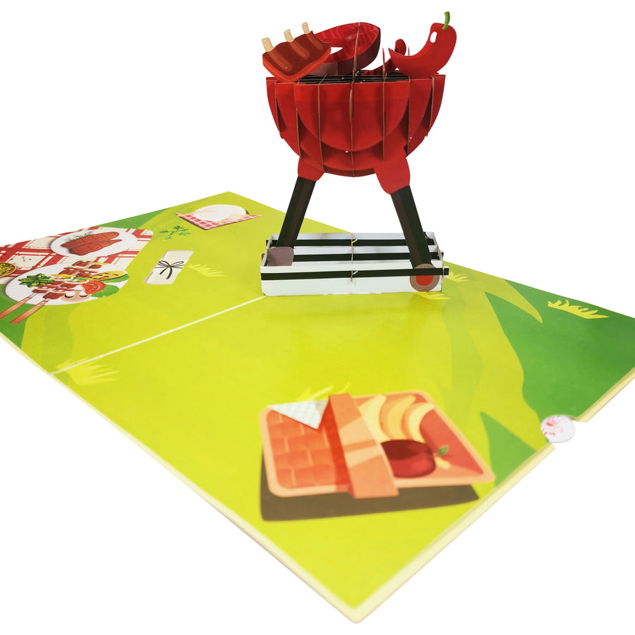 BBQ Picnic 3D Pop Up Card UK