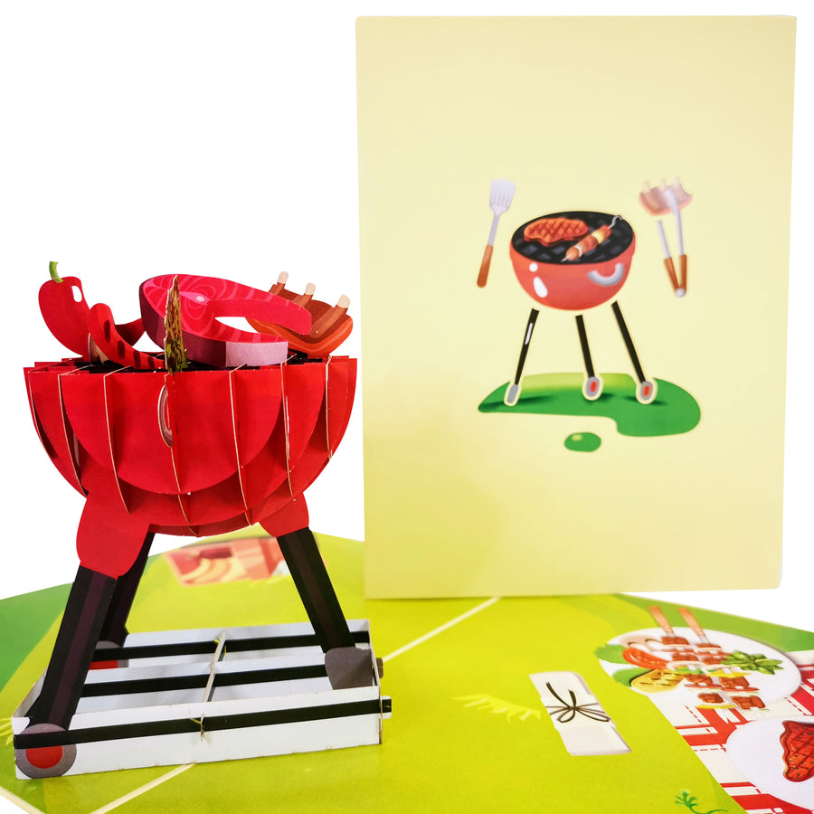 BBQ Picnic 3D Pop Up Card UK