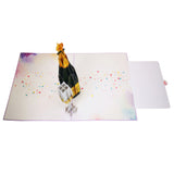 Champagne & Flute 3D Pop Up Card UK