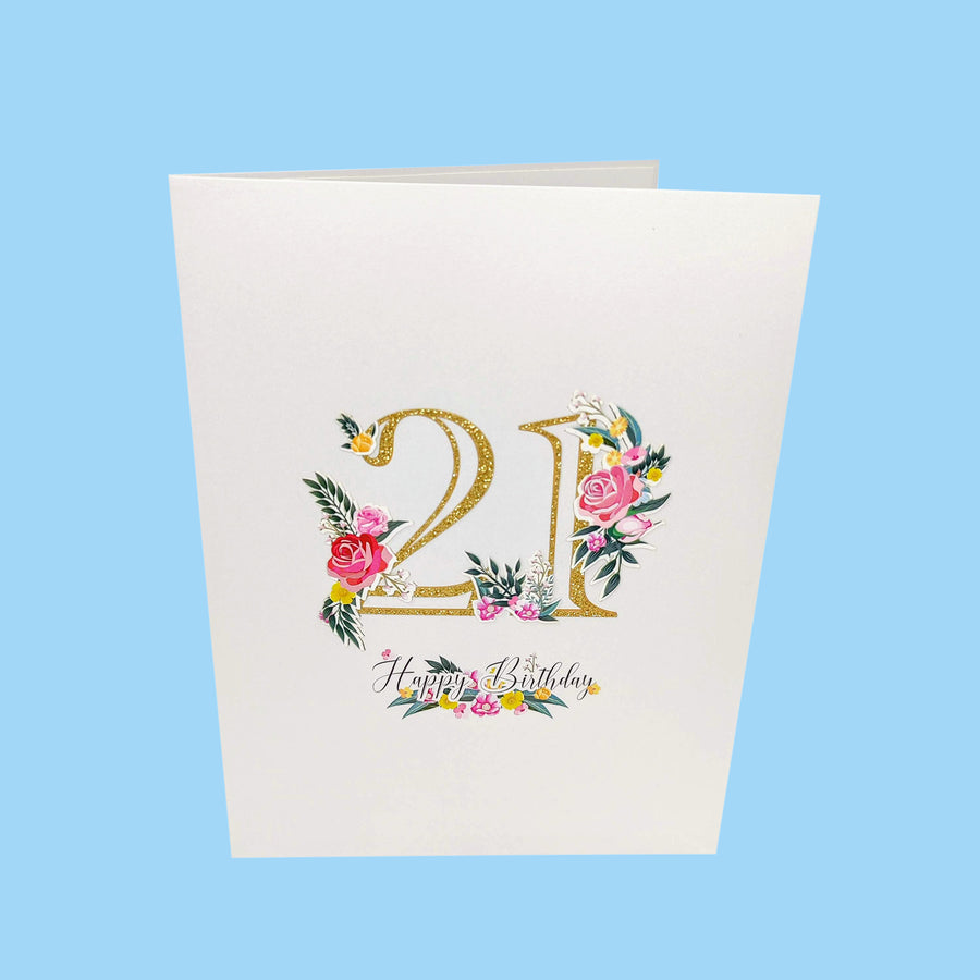 Twenty-First Birthday 3D Pop-Up Card UK