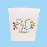 Eightieth Birthday 3D Pop-Up Card UK