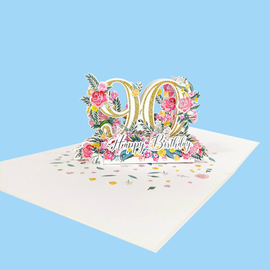 Ninetieth Birthday 3D Pop-Up Card UK