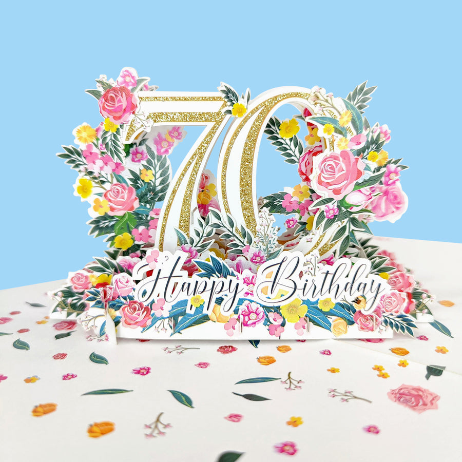 Seventieth Birthday 3D Pop-Up Card UK