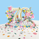 Seventieth Birthday 3D Pop-Up Card UK