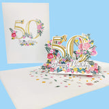 Fiftieth Birthday 3D Pop-Up Card UK