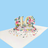 Fortieth Birthday 3D Pop-Up Card UK