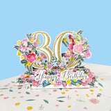 Thirtieth Birthday 3D Pop-Up Card UK