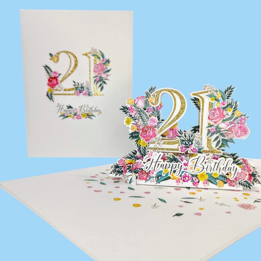 Twenty-First Birthday 3D Pop-Up Card UK