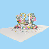 Twenty-First Birthday 3D Pop-Up Card UK