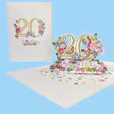 Twentieth Birthday 3D Pop-Up Card UK