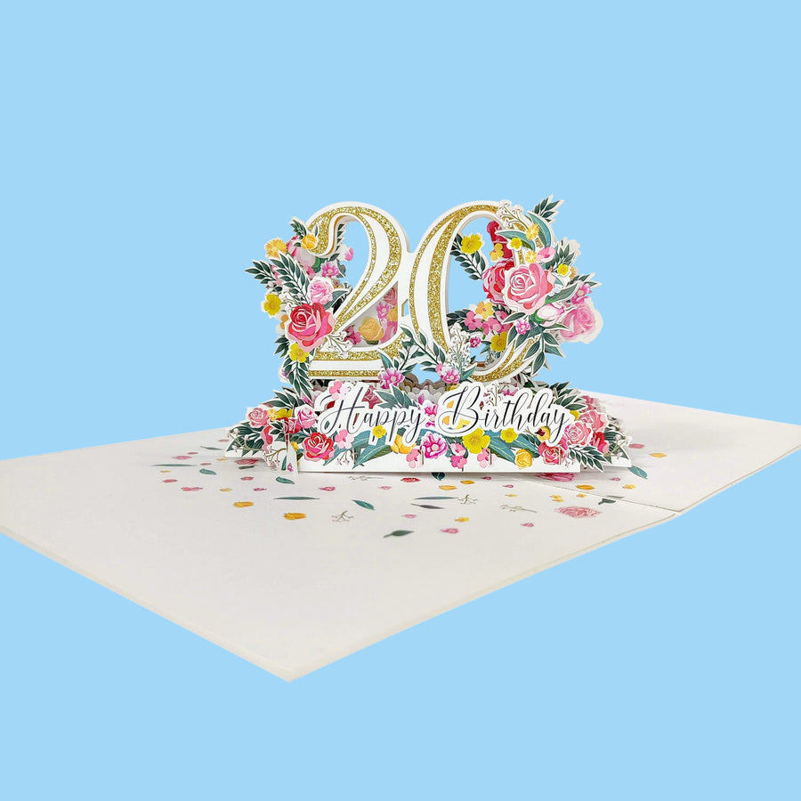 Twentieth Birthday 3D Pop-Up Card UK