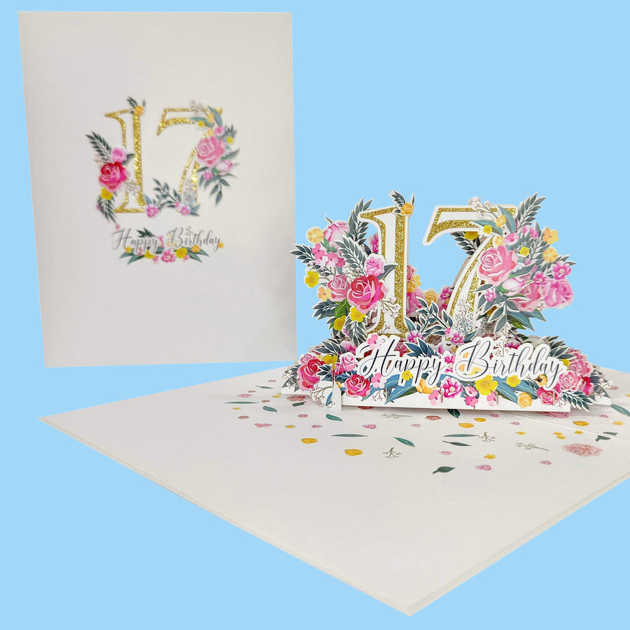 Seventeenth Birthday 3D Pop-Up Card UK