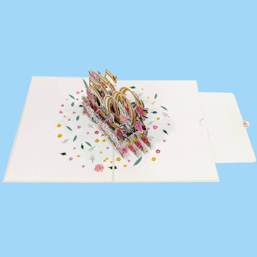Fiftieth Birthday 3D Pop-Up Card UK