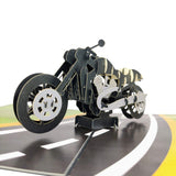 Motorbike 3D Pop-Up Card UK