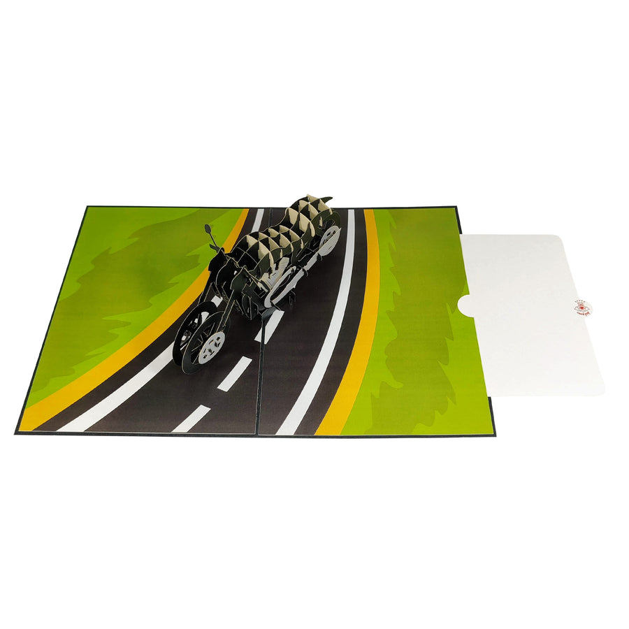 Motorbike 3D Pop-Up Card UK