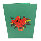 Poinsettia Vase Pop-Up Card