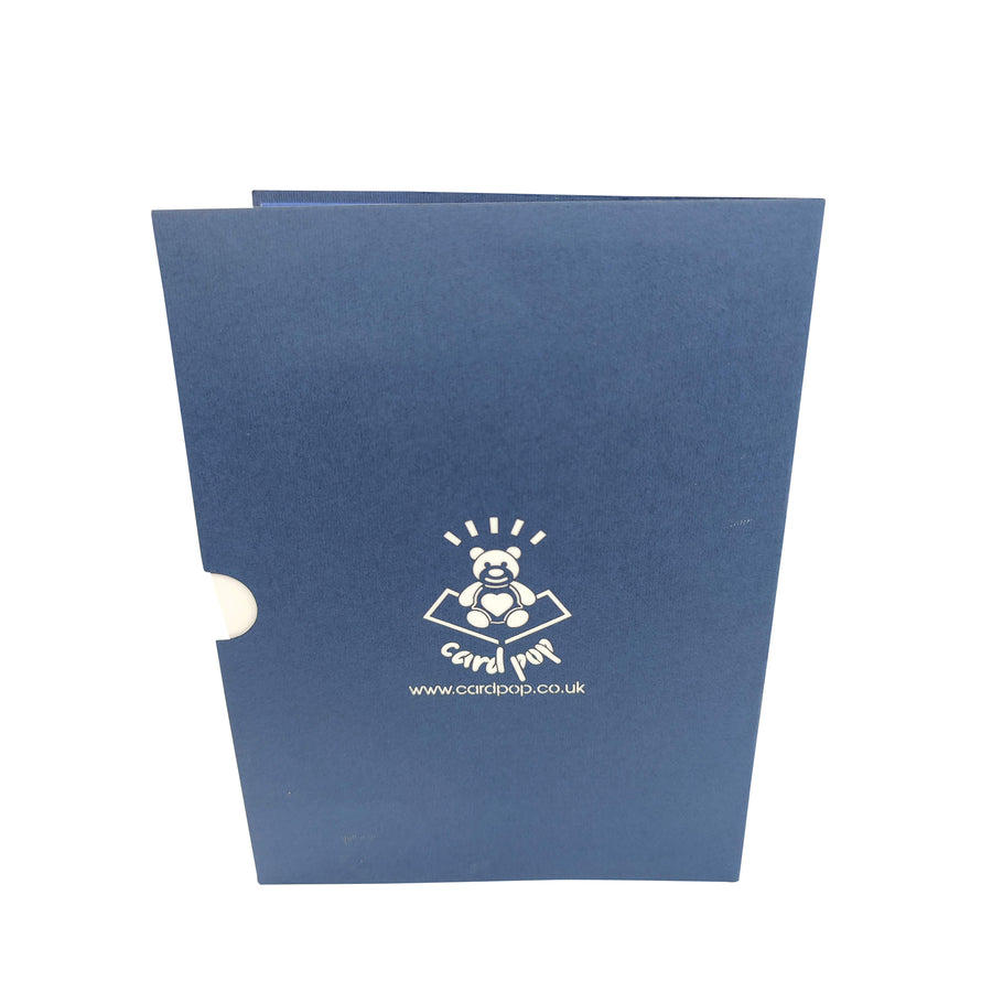 White Lily Vase Pop-Up Card