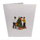 Family Decorating Tree Pop-Up Card