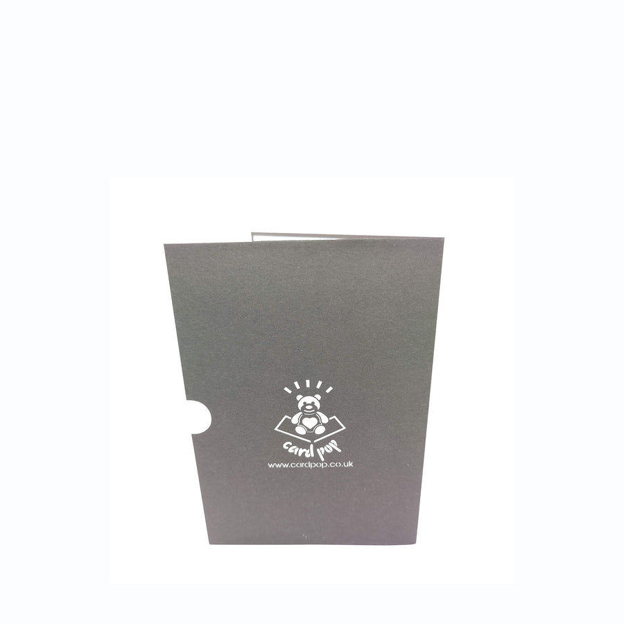 Black & Orange Electric Guitar Pop-Up Card