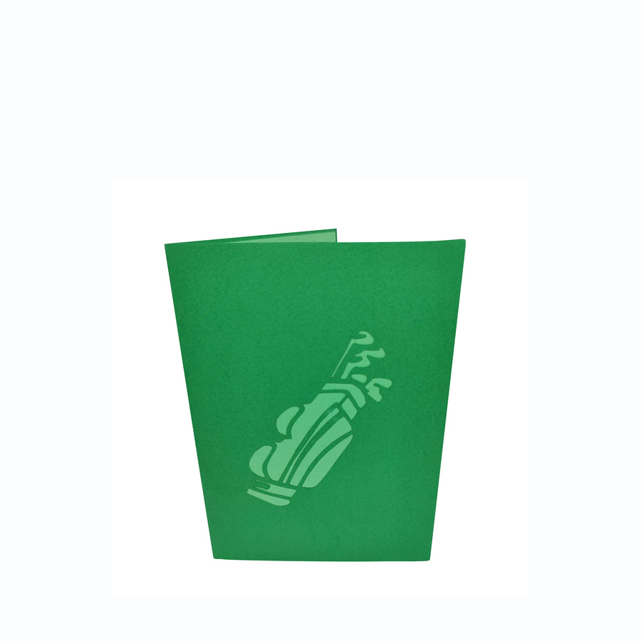 Golf Clubs & Bag Pop-Up Card