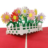 Gerbera Daisy Flower Garden Pop-Up Card