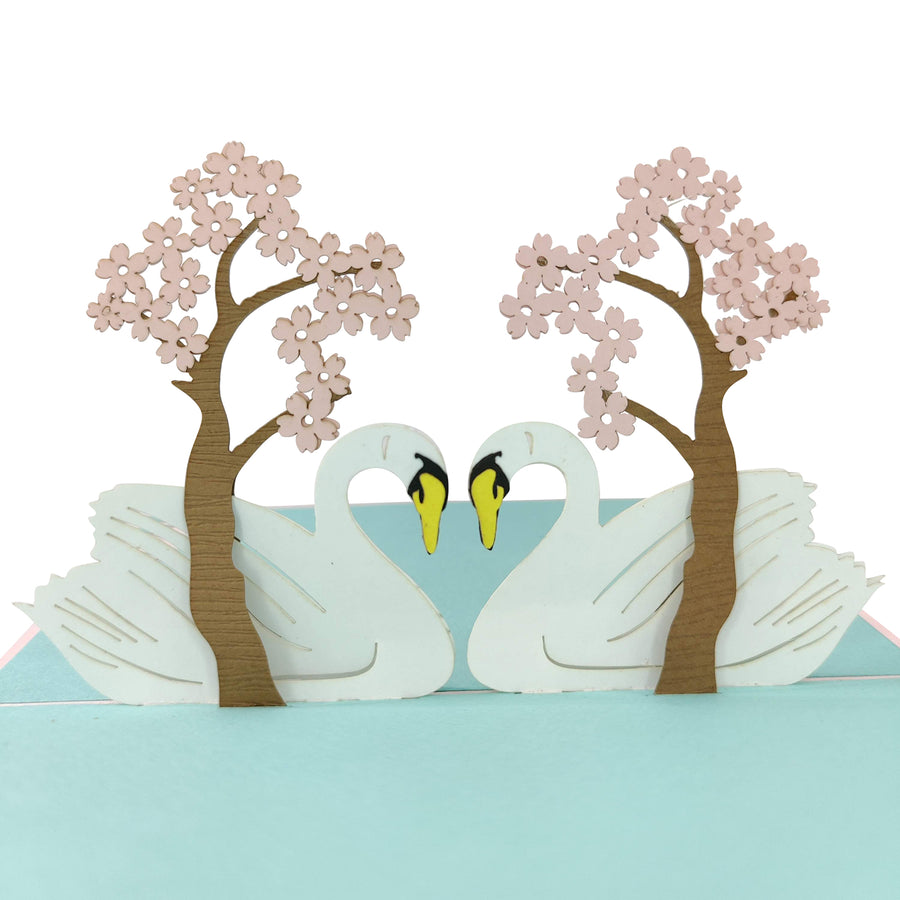 Love Swans Pop-Up Card