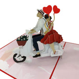 Romantic Moped Adventure Pop-Up Card