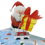 Santa & Christmas Present Pop-Up Card