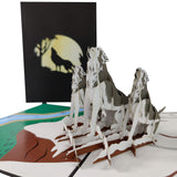 Howling Wolves Pop-Up Card