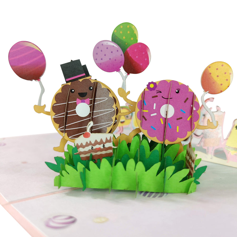 Donut Party Pop-Up Card