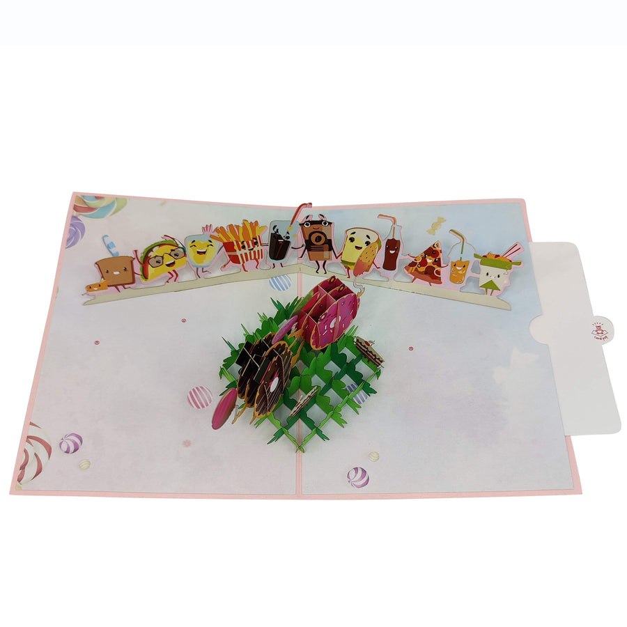 Donut Party Pop-Up Card